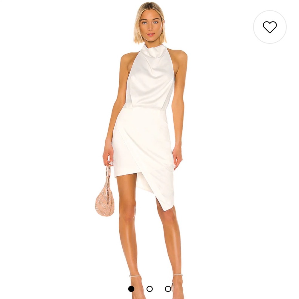 Elliatt white camo asymmetrical dress size medium